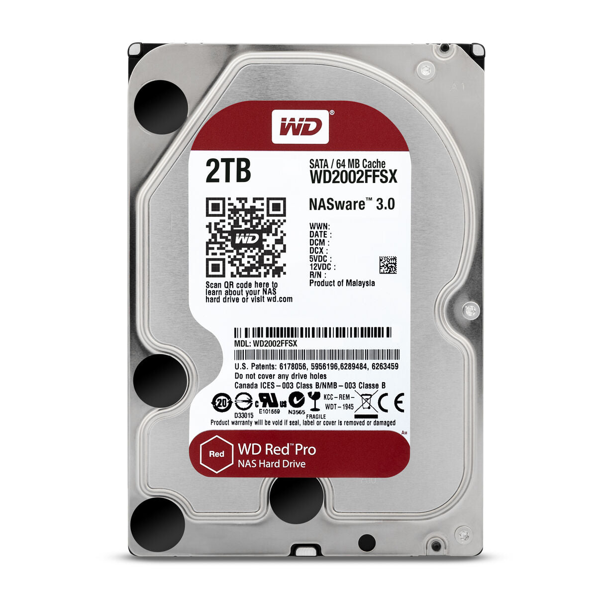 Hard Drive Western Digital WD2002FFSX Red Pro NAS 3,5" 2 TB