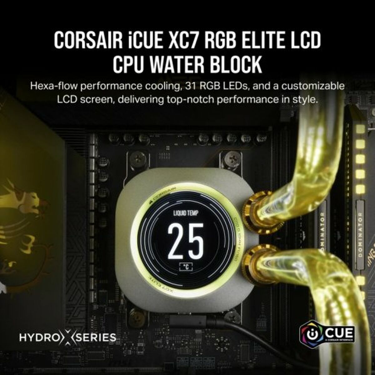 AIO CPU Cooler with OLED Screen Corsair RGB