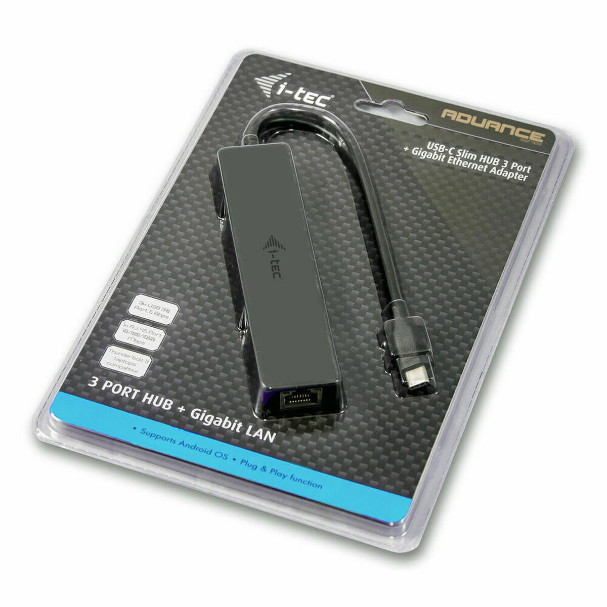 USB Hub i-Tec C31GL3SLIM Black