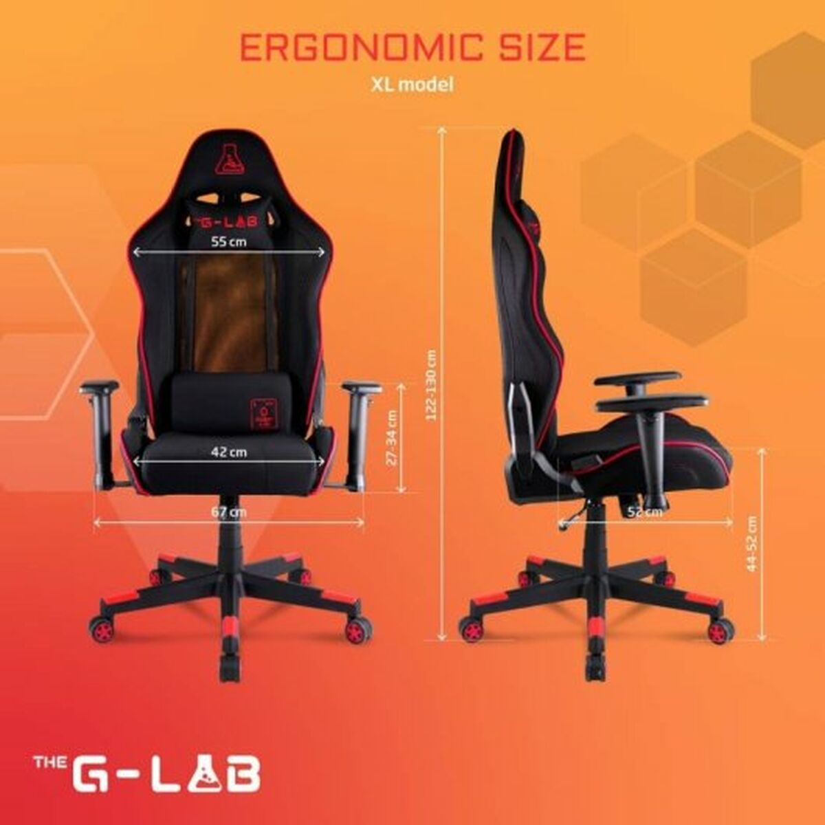 Gaming Chair The G-Lab Oxygen Red