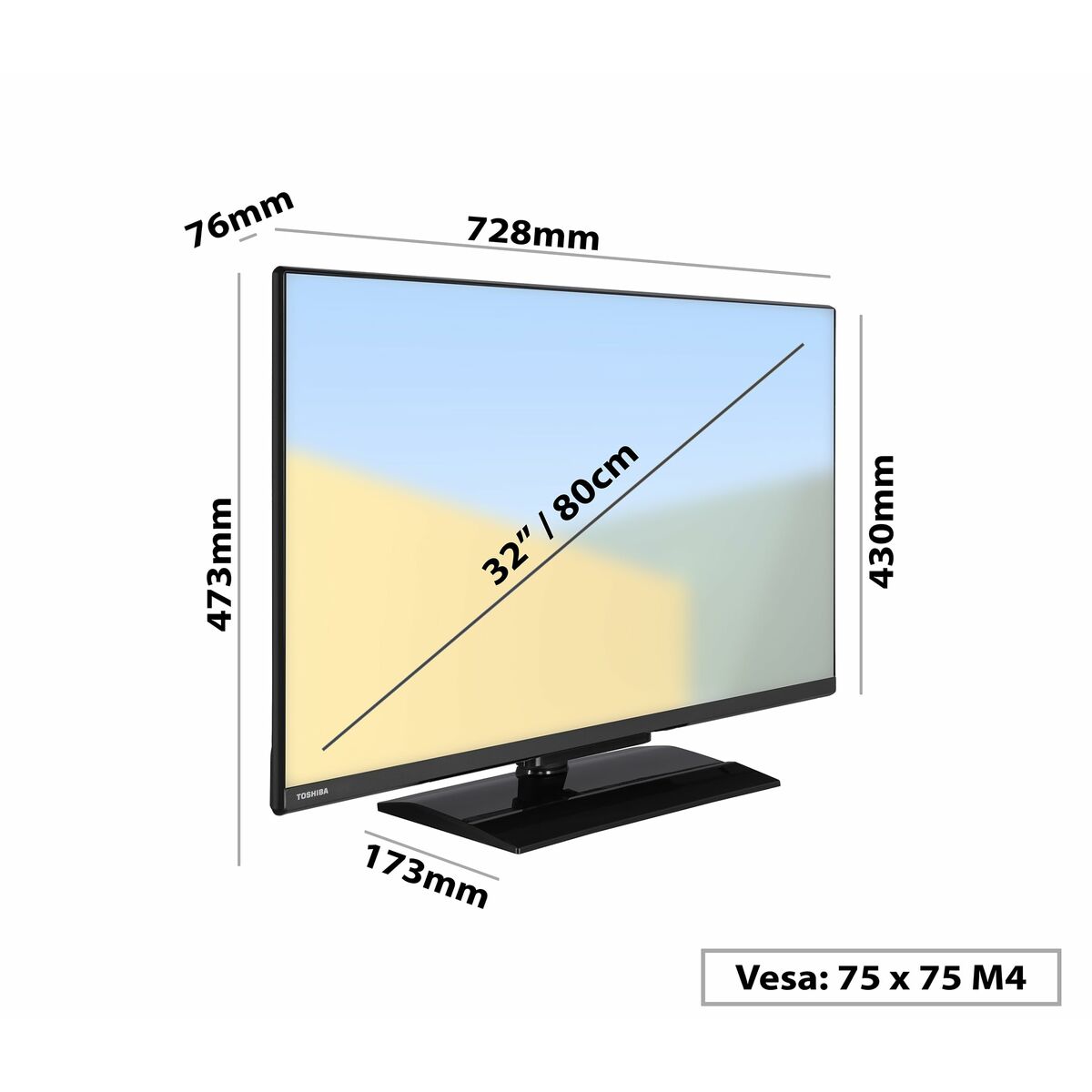 Smart TV Toshiba 32" Full HD LED HDR D-LED HDR10