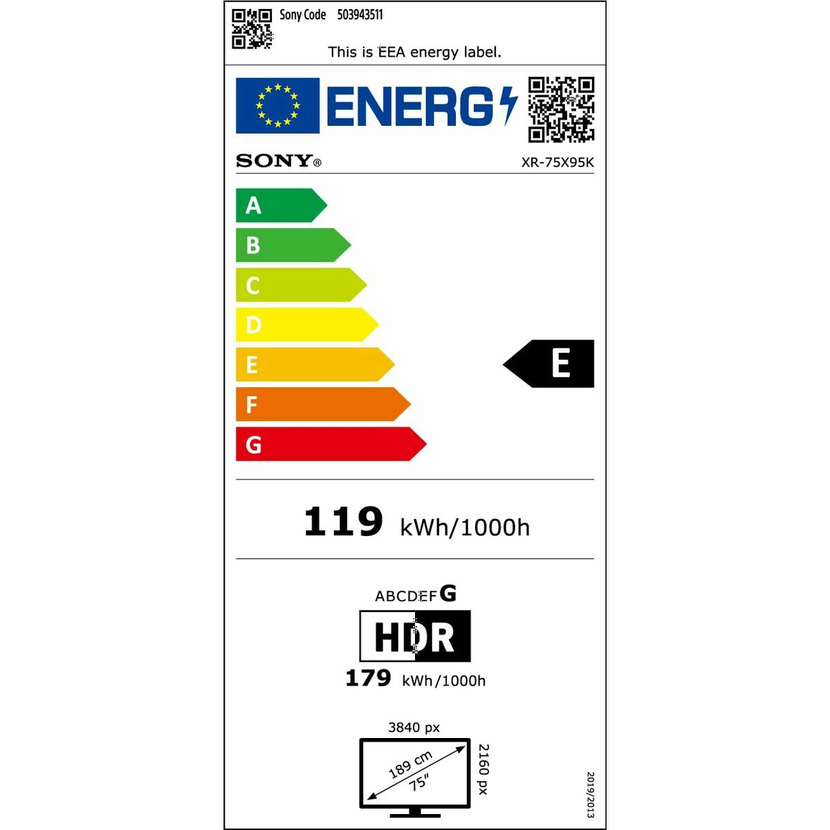 Smart TV Sony XR-75X95K 4K Ultra HD 75" LCD Direct-LED