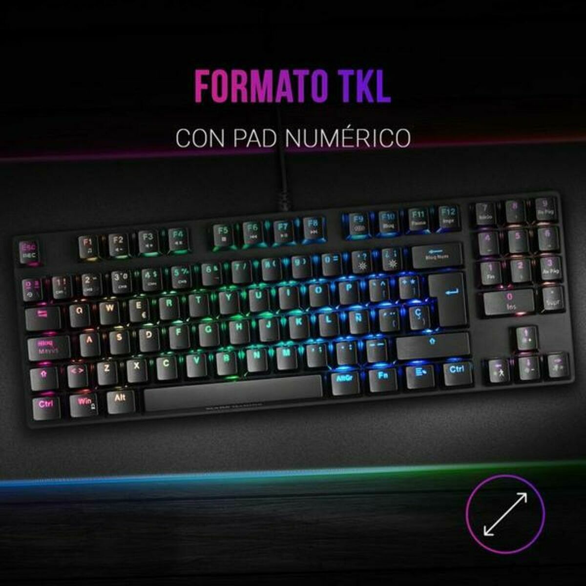 Gaming Keyboard Mars Gaming MKREVO PRO LED RGB