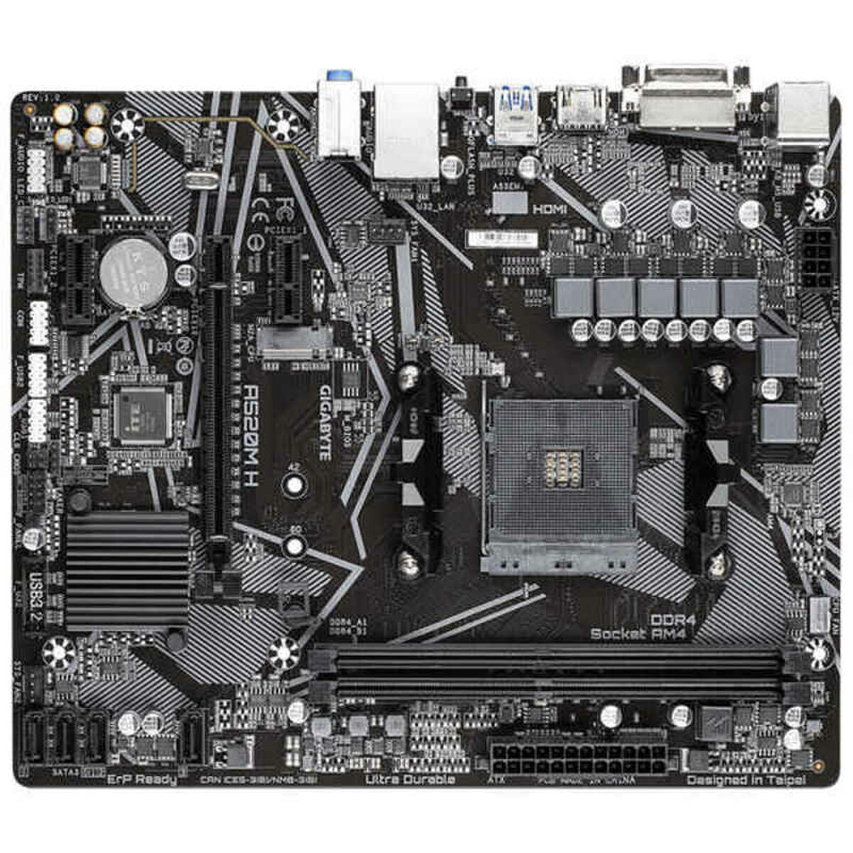 Motherboard Gigabyte A520M H (rev. 1.0) mATX AM4 AMD AMD AM4