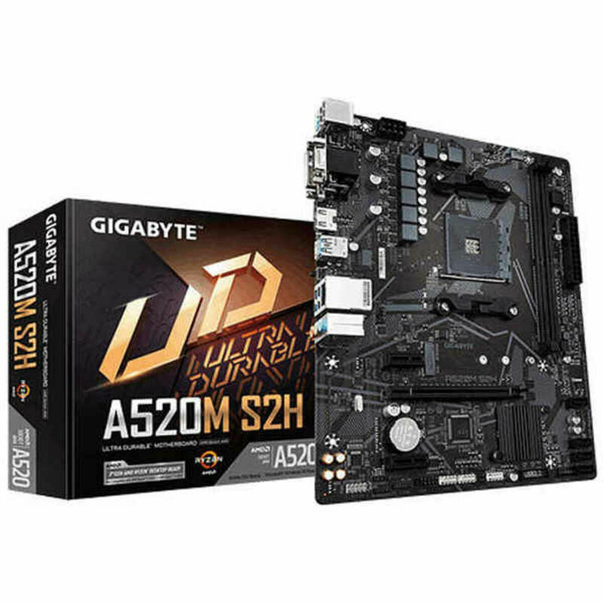 Motherboard Gigabyte A520M S2H mATX AM4     AMD AM4 AMD