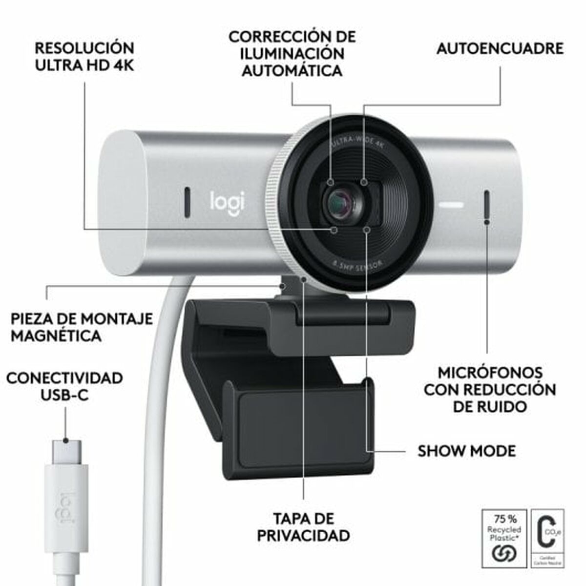 Webcam Logitech 4K Ultra HD