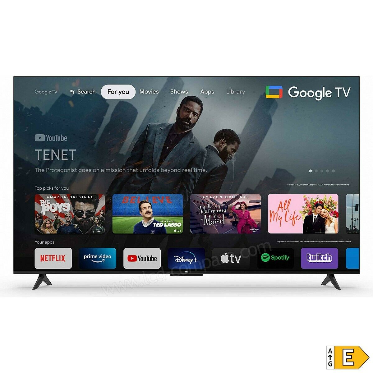 Smart TV TCL 55P631 Google TV LED Wi-Fi 55" 4K Ultra HD