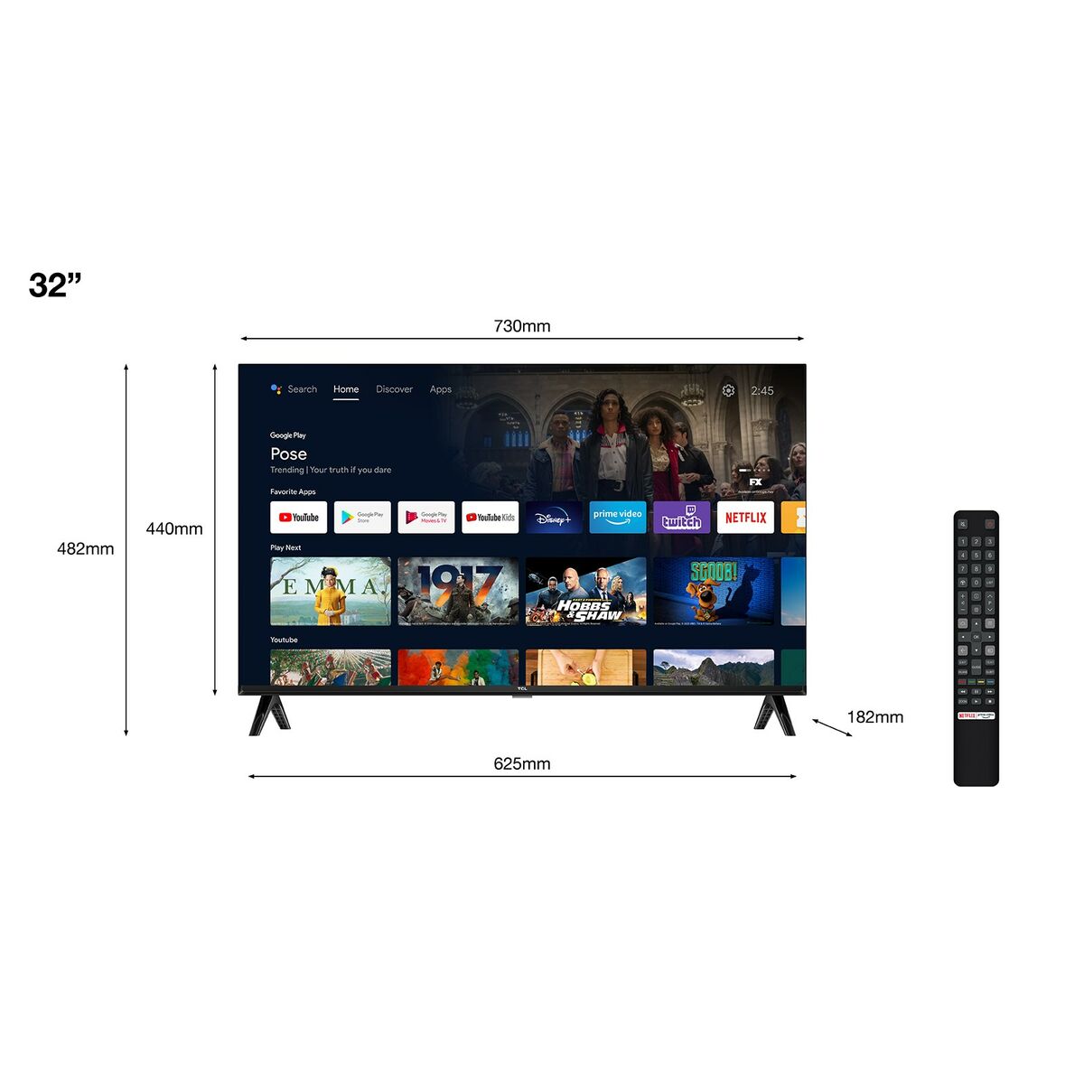 Smart TV TCL 32S5400AF Full HD LED HDR D-LED HDR10