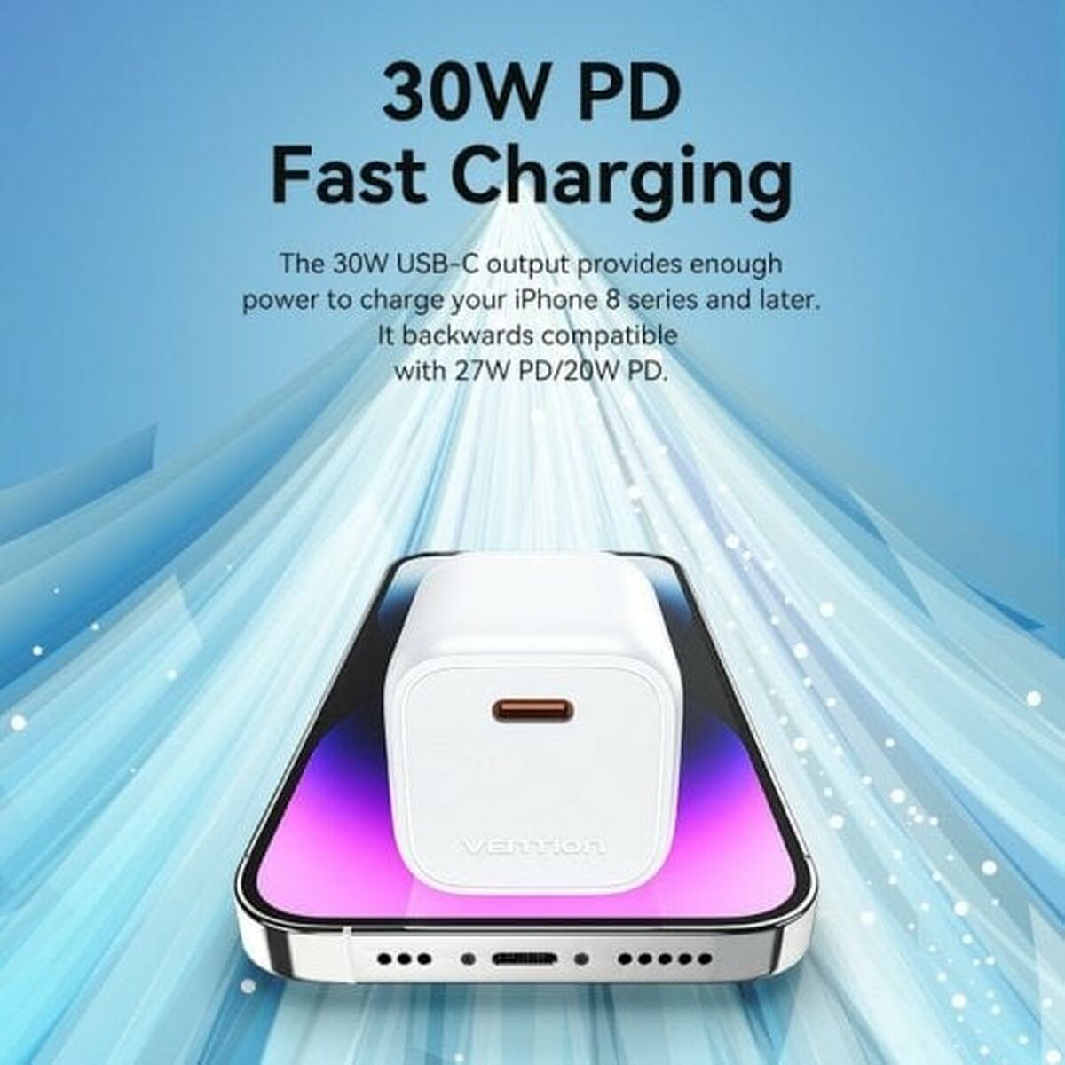 Wall Charger Vention FAKY0-EU Yellow 30 W USB-C