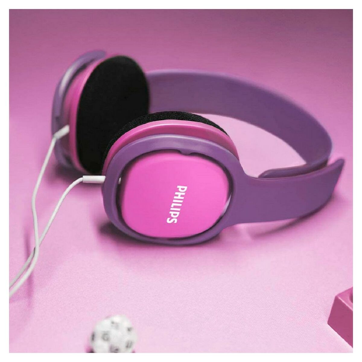 Headphones with Headband Philips Pink For boys With cable