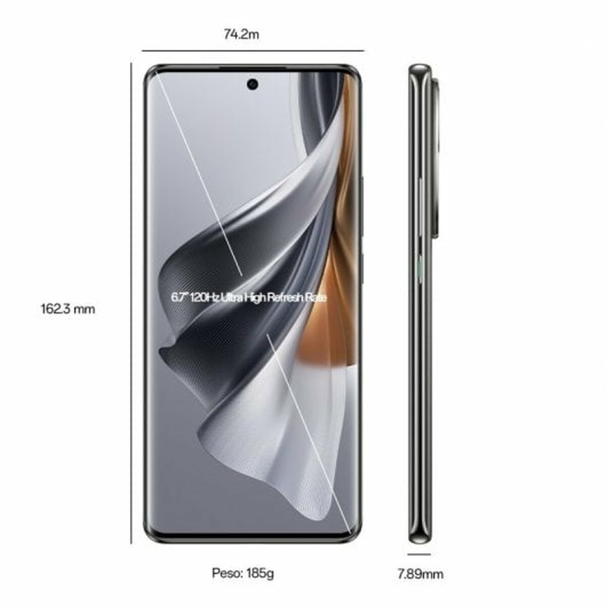 Smartphone Oppo OPPO Reno10 Pro 5G 6,7" 256 GB 12 GB RAM Octa Core Snapdragon 778G Grey Silver