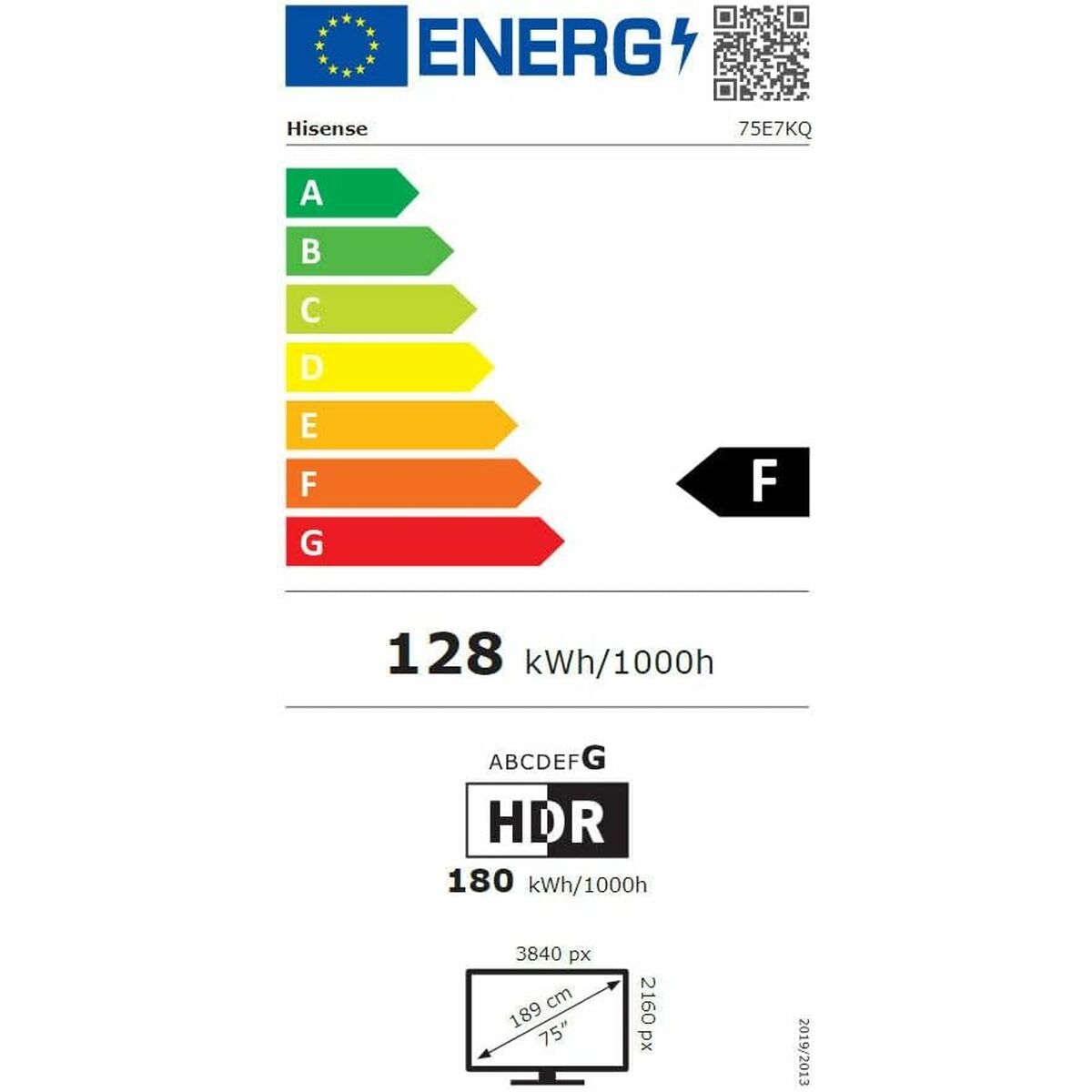 Smart TV Hisense 75E7KQ PRO 75" 4K Ultra HD HDR D-LED QLED