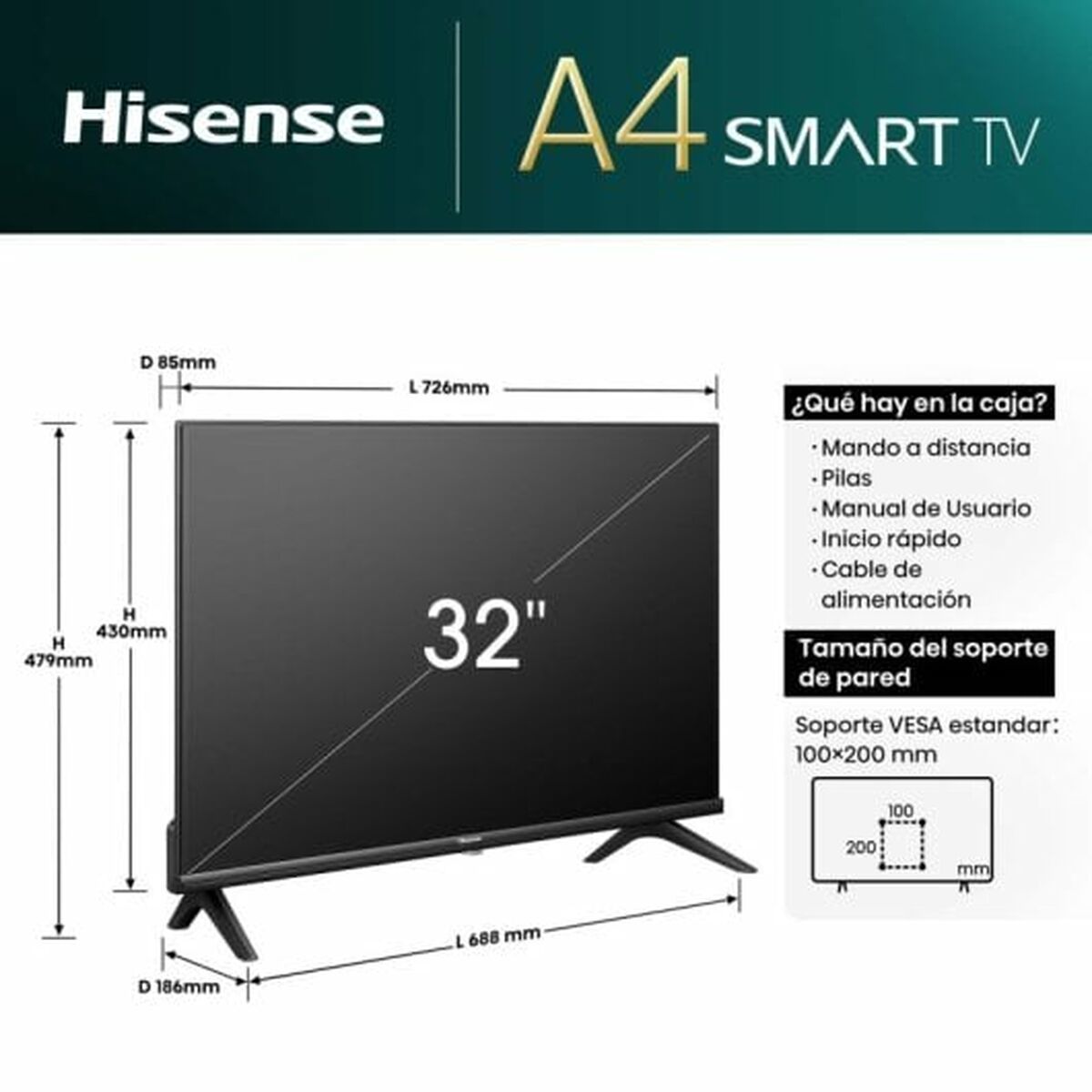 Smart TV Hisense 32" LED