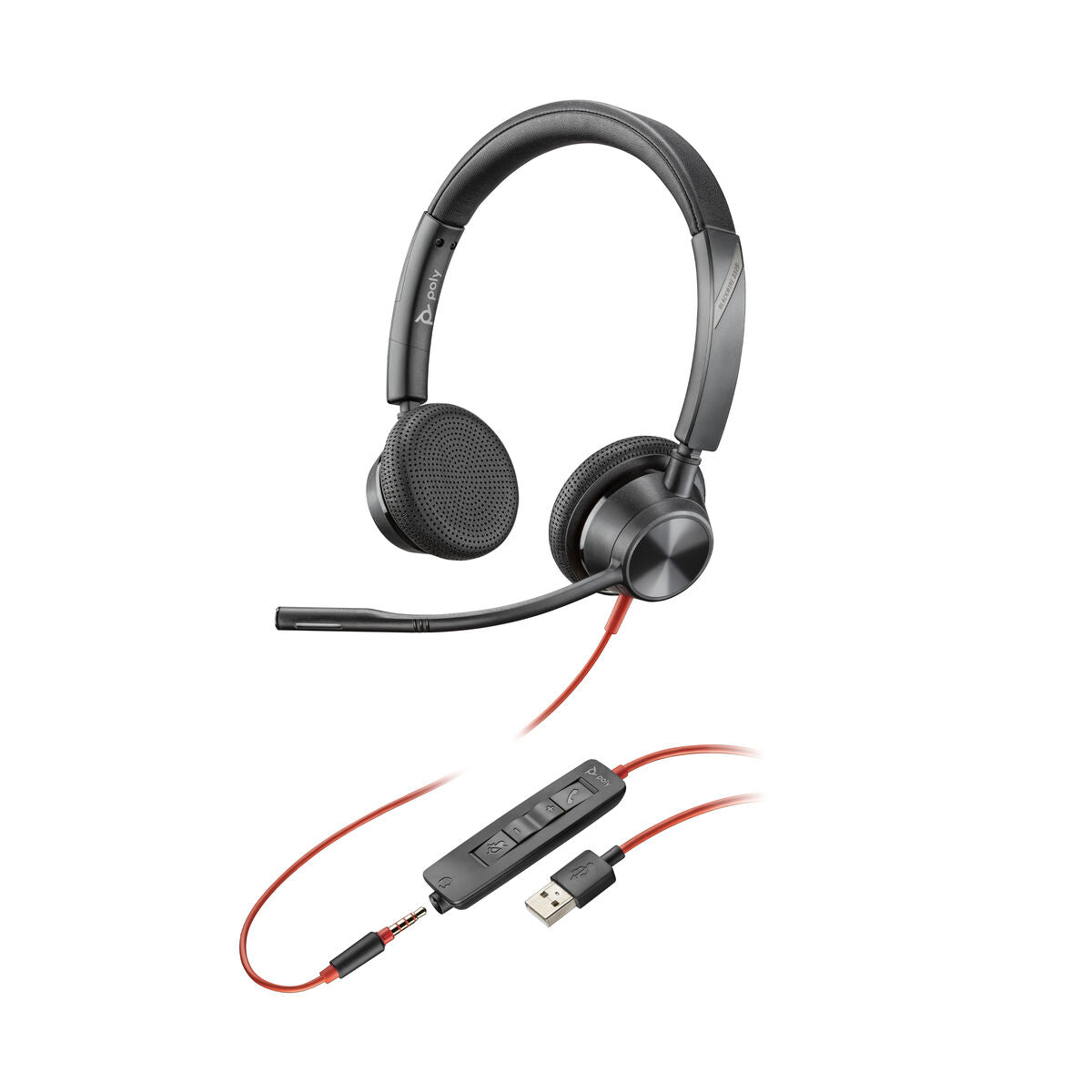 Headphones with Microphone HP 76J20AA Black