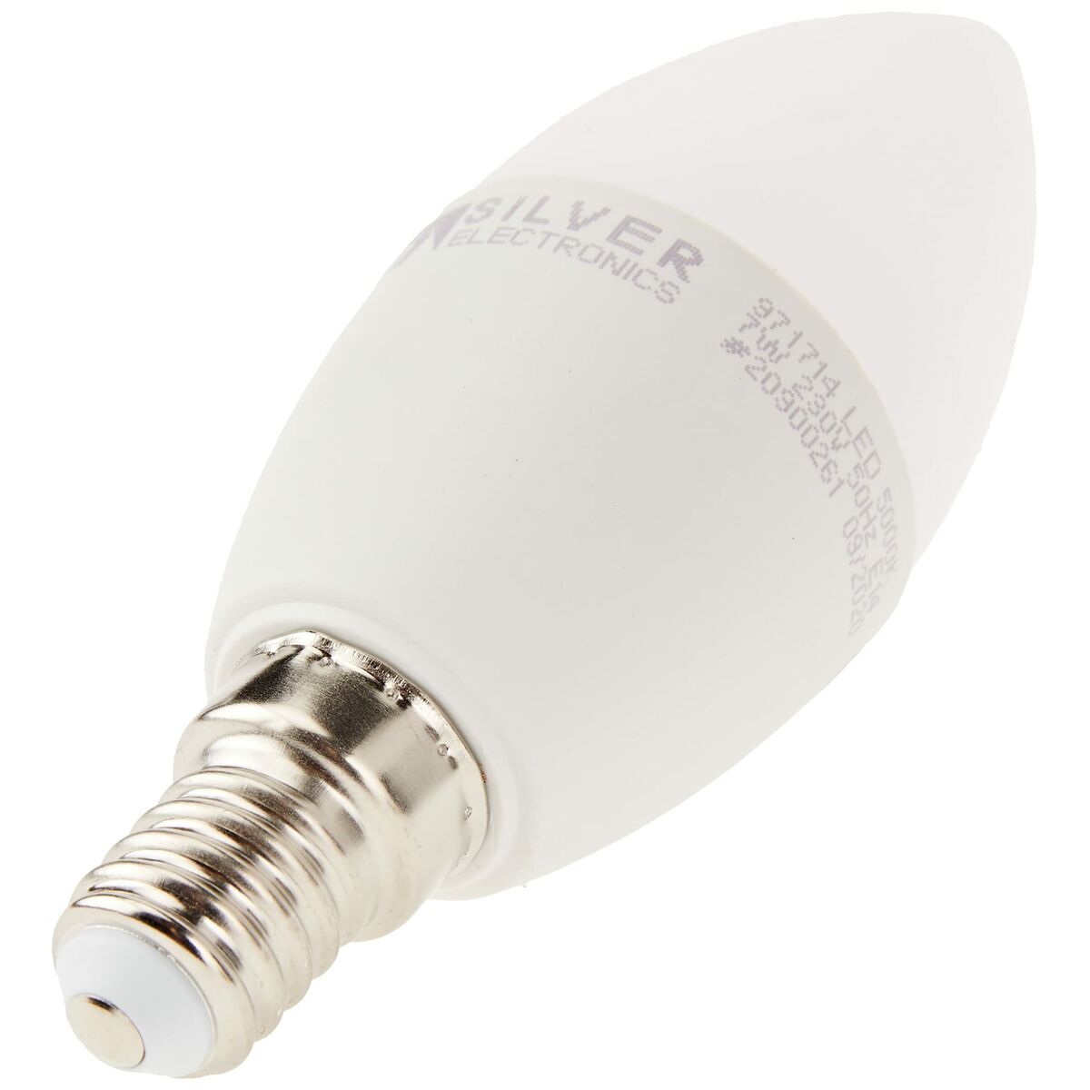 Candle LED Light Bulb Silver Electronics VELA     971714 7 W E14