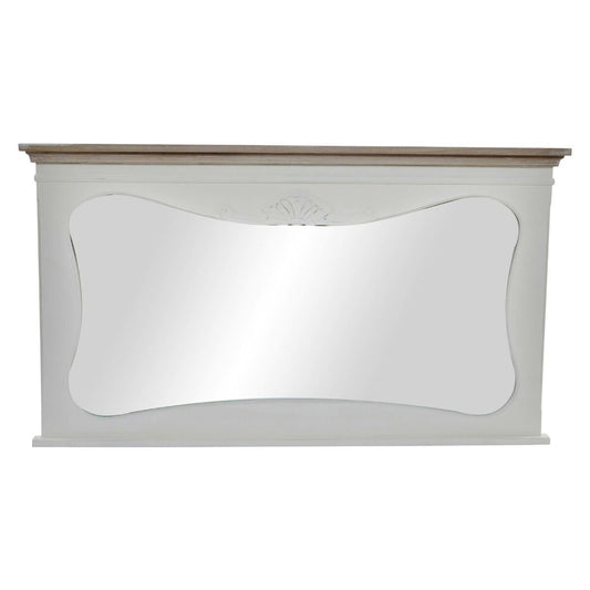 Wall mirror DKD Home Decor White Wood Natural 105 x 64 x 4,5 cm