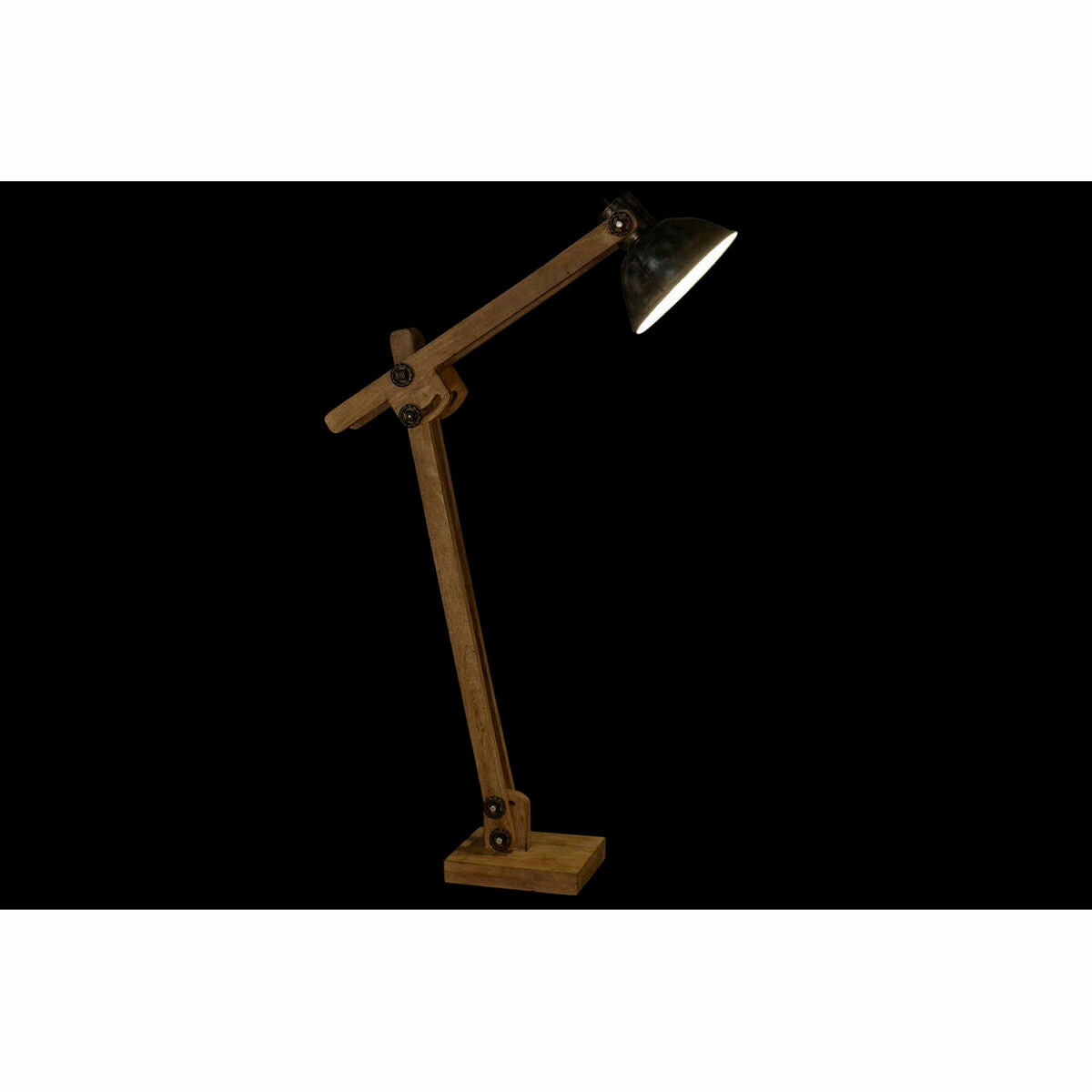 Floor Lamp DKD Home Decor 30 x 87 x 153 cm Natural Black Metal Wood Iron 220 V 25 W