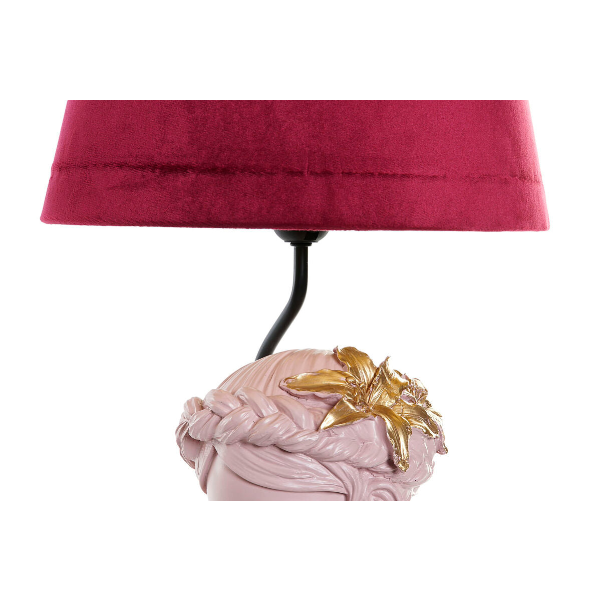 Desk lamp DKD Home Decor Red Resin Light Pink 220 V 50 W 30 x 30 x 49 cm (2 Units)