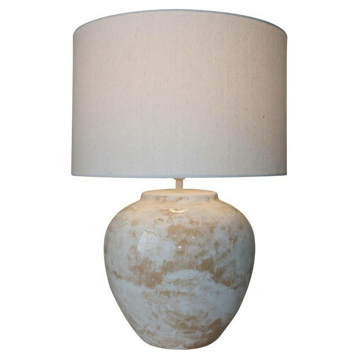 Desk lamp DKD Home Decor S3020918 42 x 42 x 60 cm Ceramic Cream Plastic 220 V 50 W