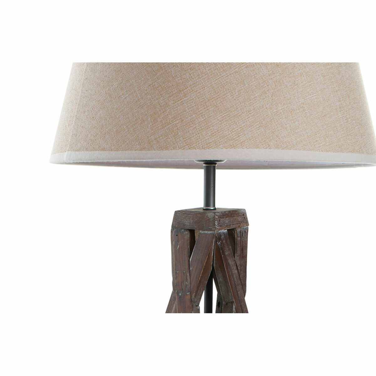 Desk lamp DKD Home Decor Wood Cotton Dark brown (35 x 35 x 56 cm)