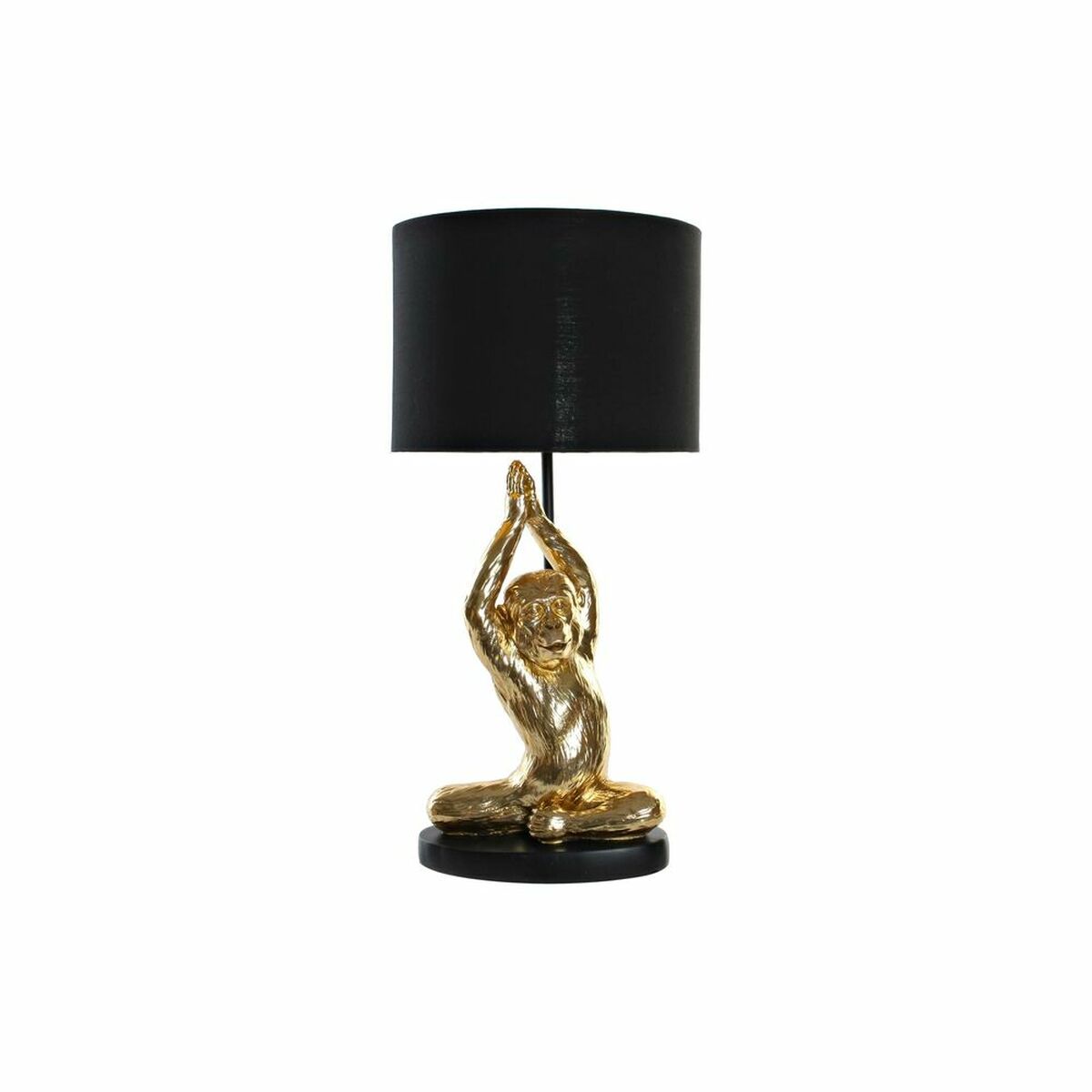 Desk lamp DKD Home Decor Black Golden Polyester Resin Monkey (25 x 25 x 48 cm)