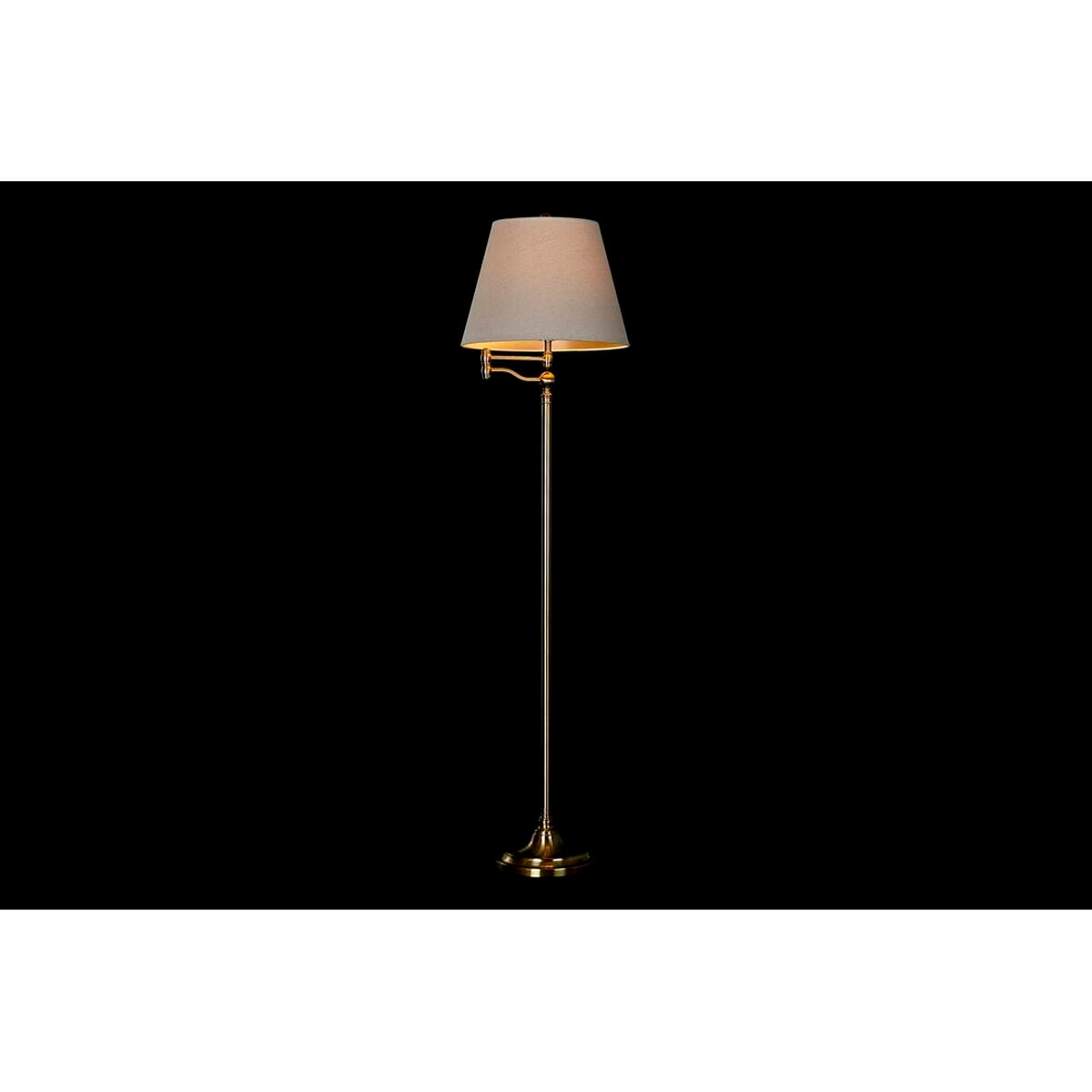 Floor Lamp DKD Home Decor Beige Golden Metal Polyester (41 x 41 x 160 cm)