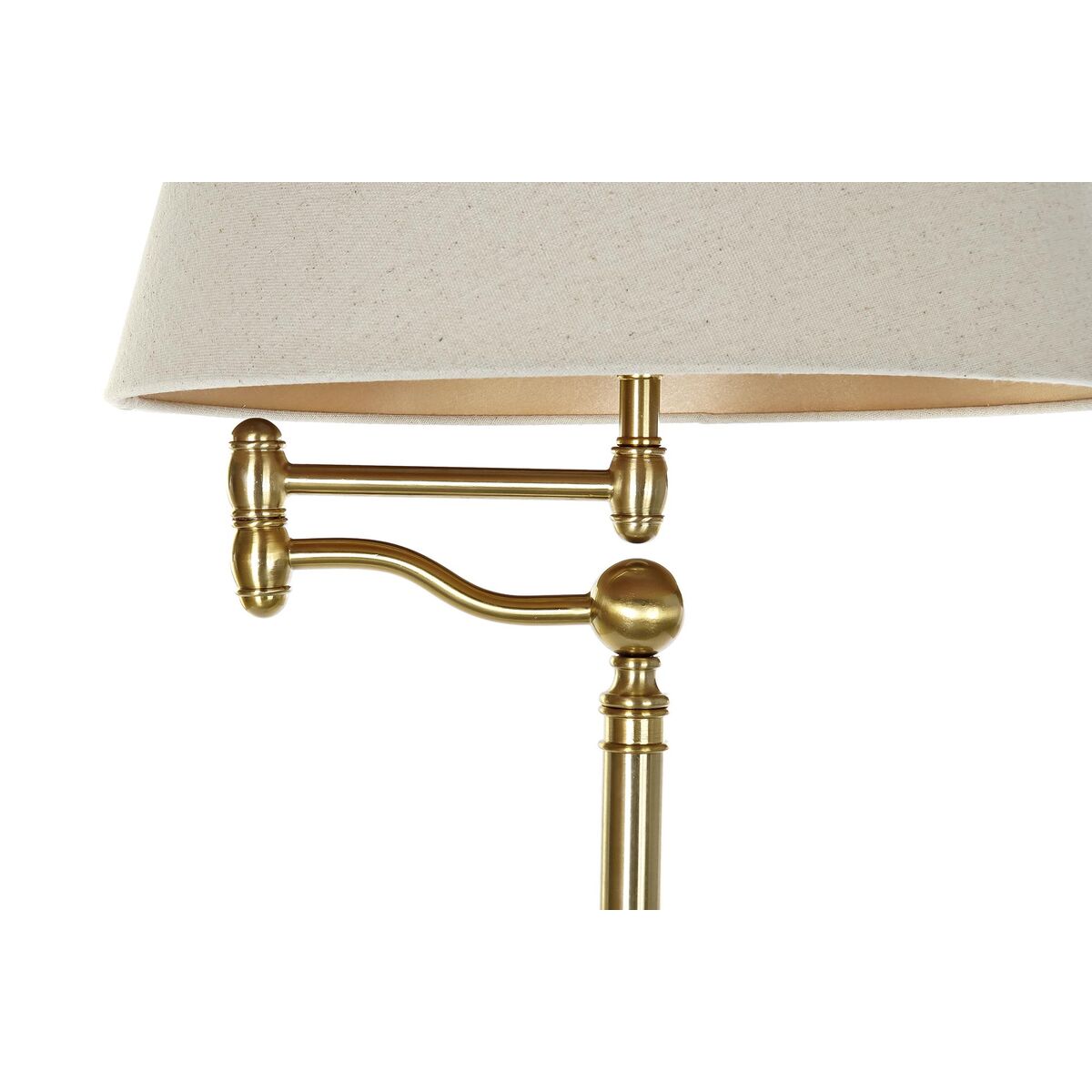 Floor Lamp DKD Home Decor Beige Golden Metal Polyester (41 x 41 x 160 cm)