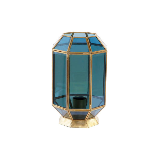 Desk lamp DKD Home Decor Crystal Blue Golden 220 V Brass 50 W Modern (18 x 19 x 29 cm)