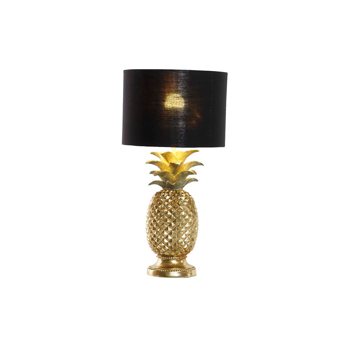 Desk lamp DKD Home Decor Pineapple Black Golden Polyester Resin 50 W (24 x 24 x 47 cm)