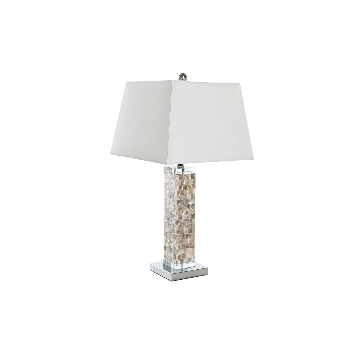 Desk lamp DKD Home Decor Crystal Grey White 220 V 36 x 36 x 70 cm 60 W