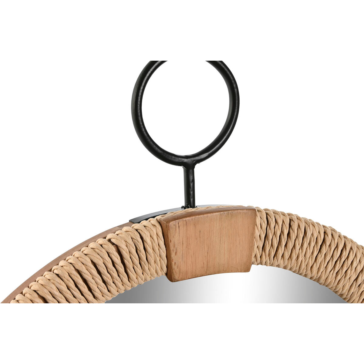 Wall mirror Home ESPRIT Natural Rope Fir Mirror Mediterranean 40 x 3,5 x 50 cm