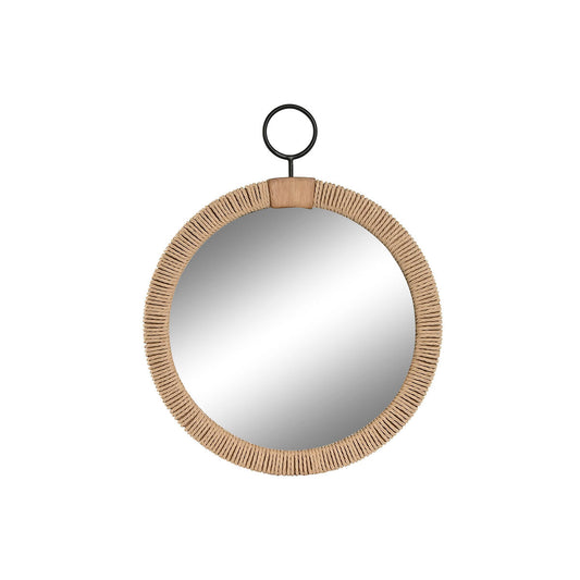 Wall mirror Home ESPRIT Natural Rope Fir Mirror Mediterranean 40 x 3,5 x 50 cm