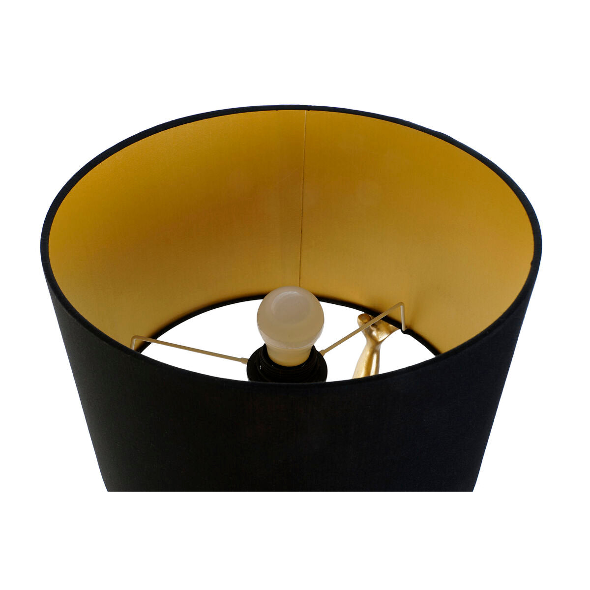 Desk lamp Home ESPRIT Black Golden Resin 50 W 220 V 31 x 28 x 50 cm (2 Units)