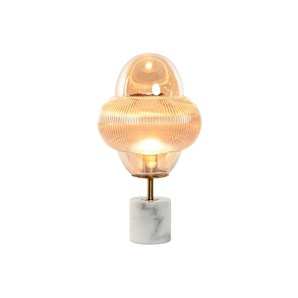 Desk lamp Home ESPRIT Amber Crystal Marble 50 W 220 V 30 x 30 x 55 cm