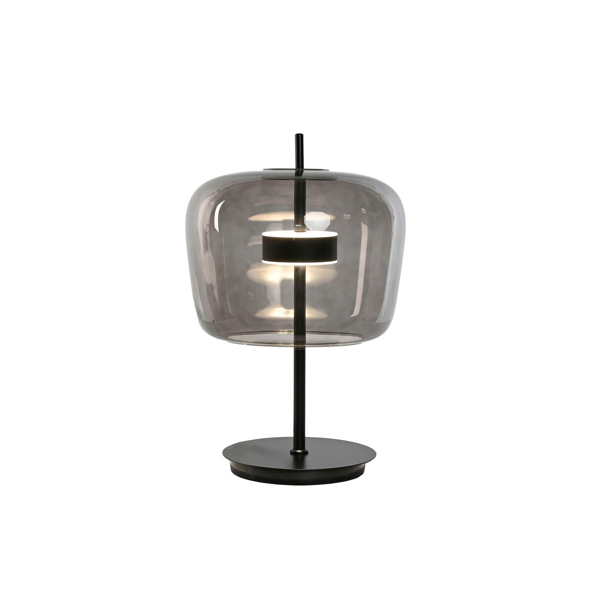 Desk lamp Home ESPRIT Black Golden Metal Crystal 35 x 35 x 58 cm