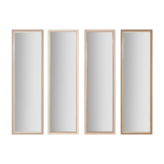 Wall mirror Home ESPRIT White Brown Beige Grey Crystal polystyrene 35 x 2 x 132 cm (4 Units)