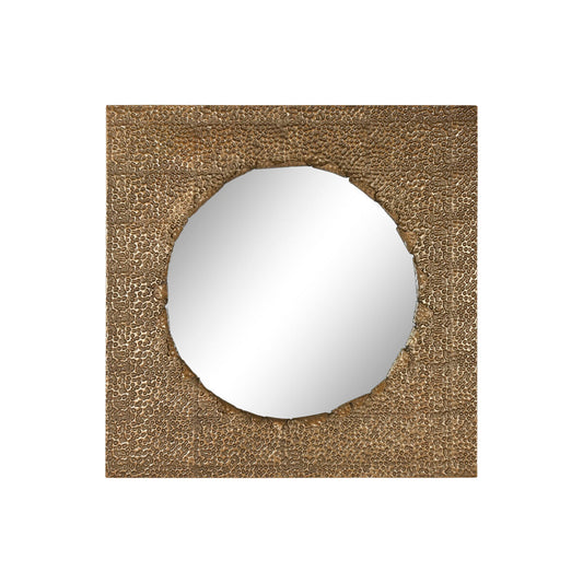 Wall mirror Home ESPRIT Golden Metal 80 x 6 x 80 cm