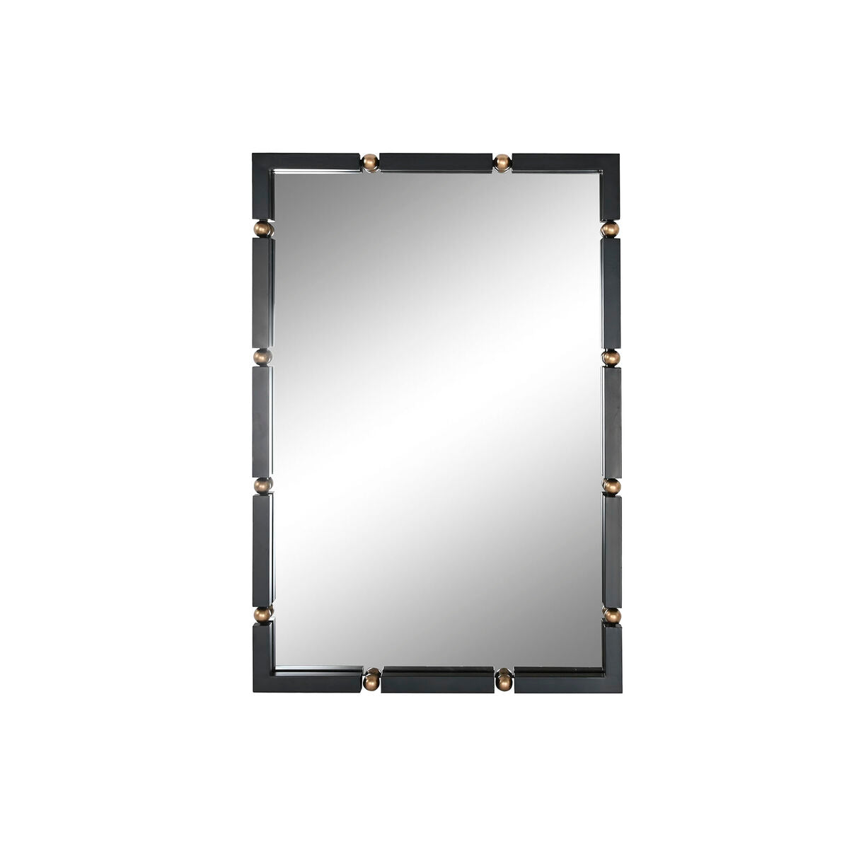 Wall mirror Home ESPRIT Black Golden Crystal Iron 64,5 x 5 x 96,5 cm