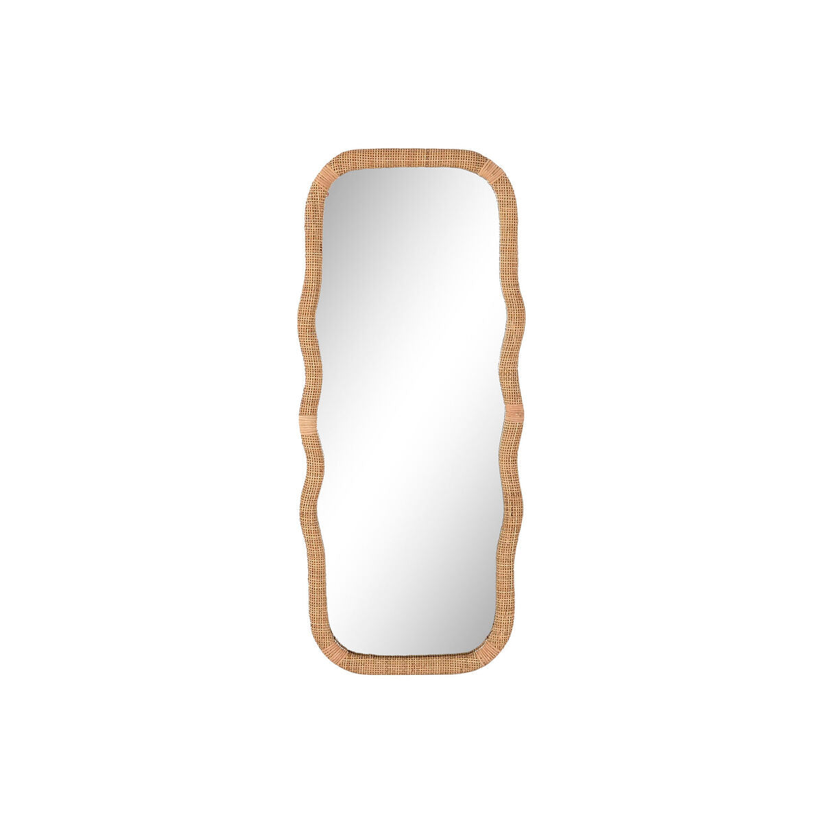 Wall mirror Home ESPRIT Natural Crystal Scandi 48 x 4 x 113 cm