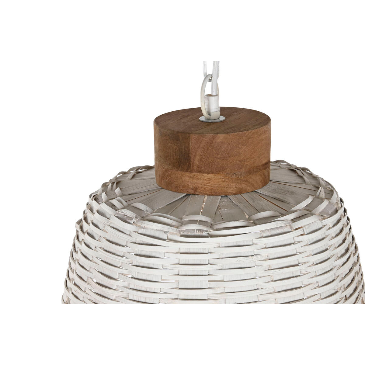 Ceiling Light Home ESPRIT White Bamboo Mango wood 50 W 48 x 48 x 57 cm