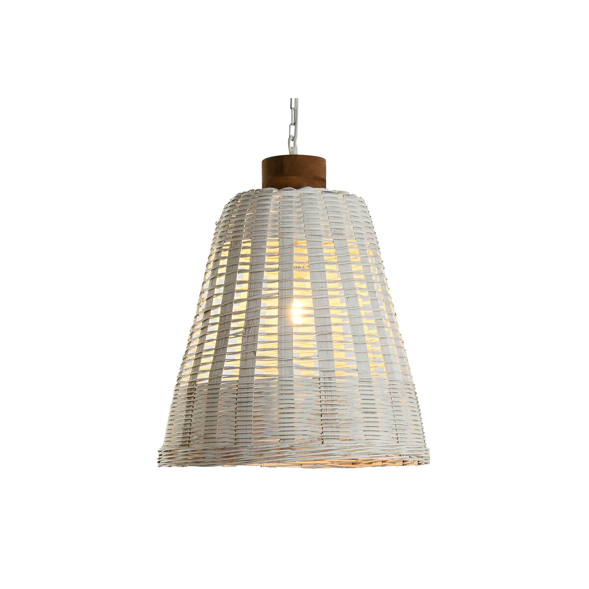 Ceiling Light Home ESPRIT White Bamboo Mango wood 50 W 48 x 48 x 57 cm