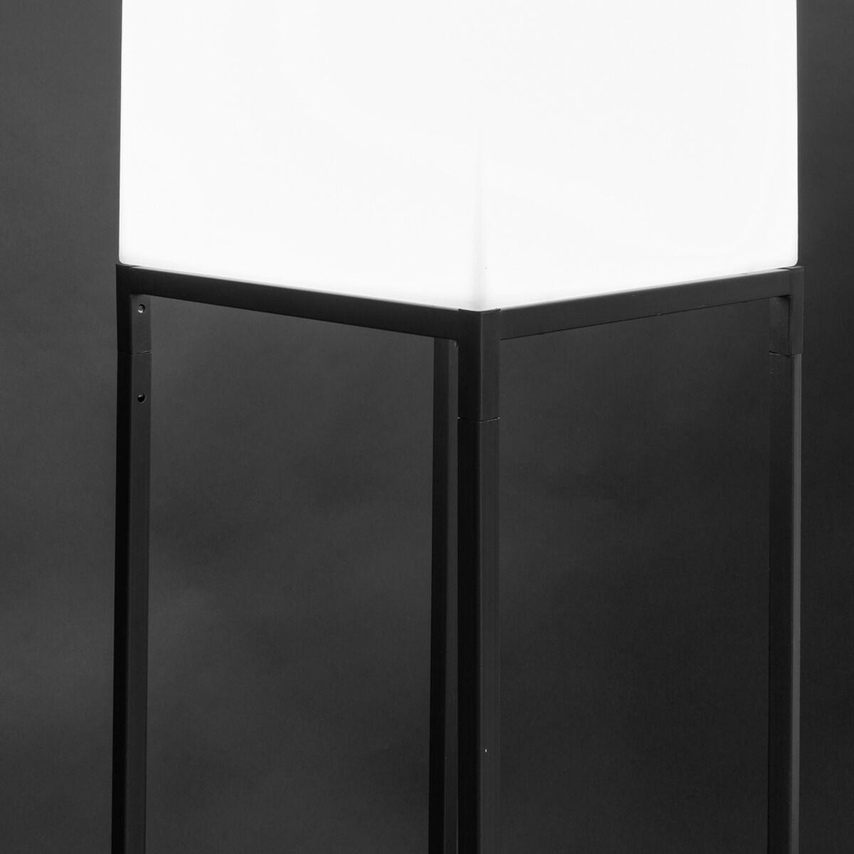 Floor Lamp Block White Grey Polyethylene Steel 38 x 38 x 155 cm