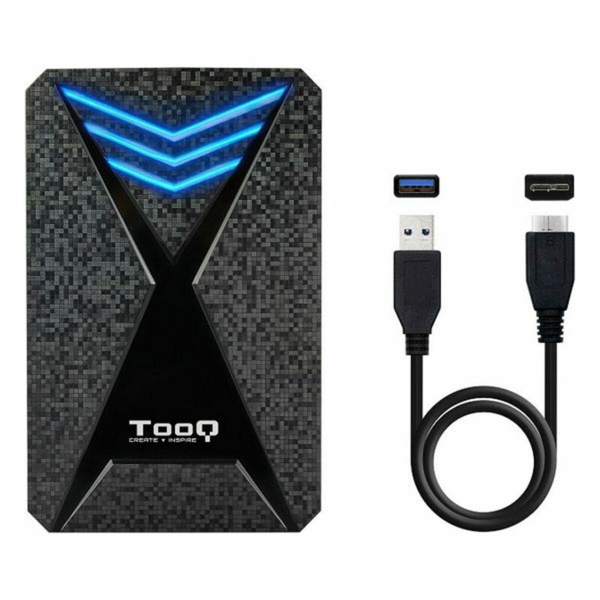 Housing for Hard Disk TooQ TQE-2550BL 2,5" USB 3.0 Blue Black 2,5"