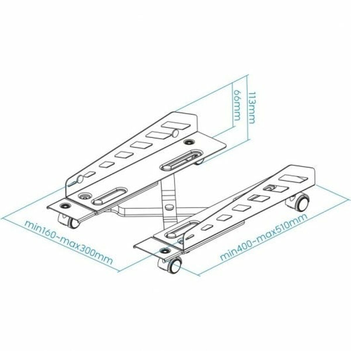 CPU Support with Wheels TooQ UMCS0024-B