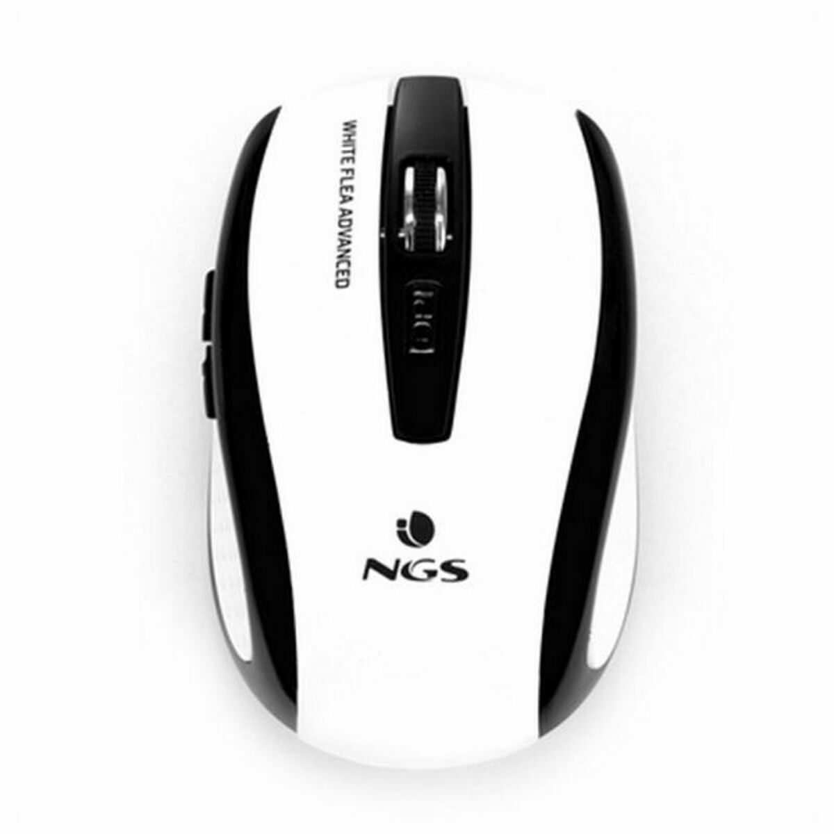 Optical Wireless Mouse NGS NGS-MOUSE-0898 800/1600 dpi White/Black