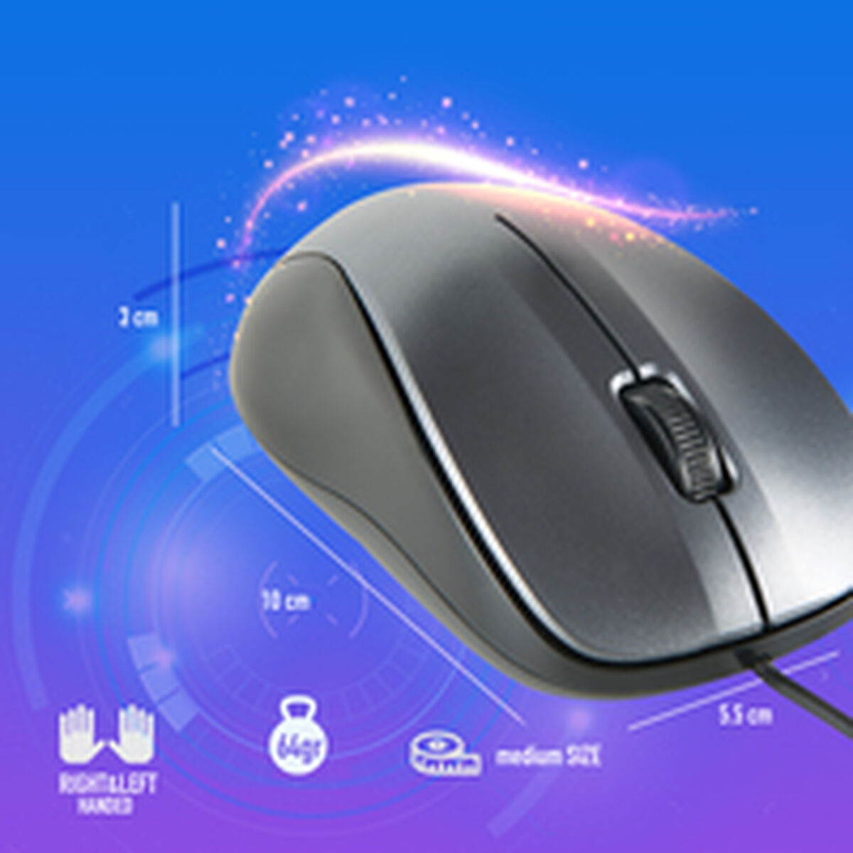 Optical mouse NGS NGS-MOUSE-1091 1200 DPI Grey