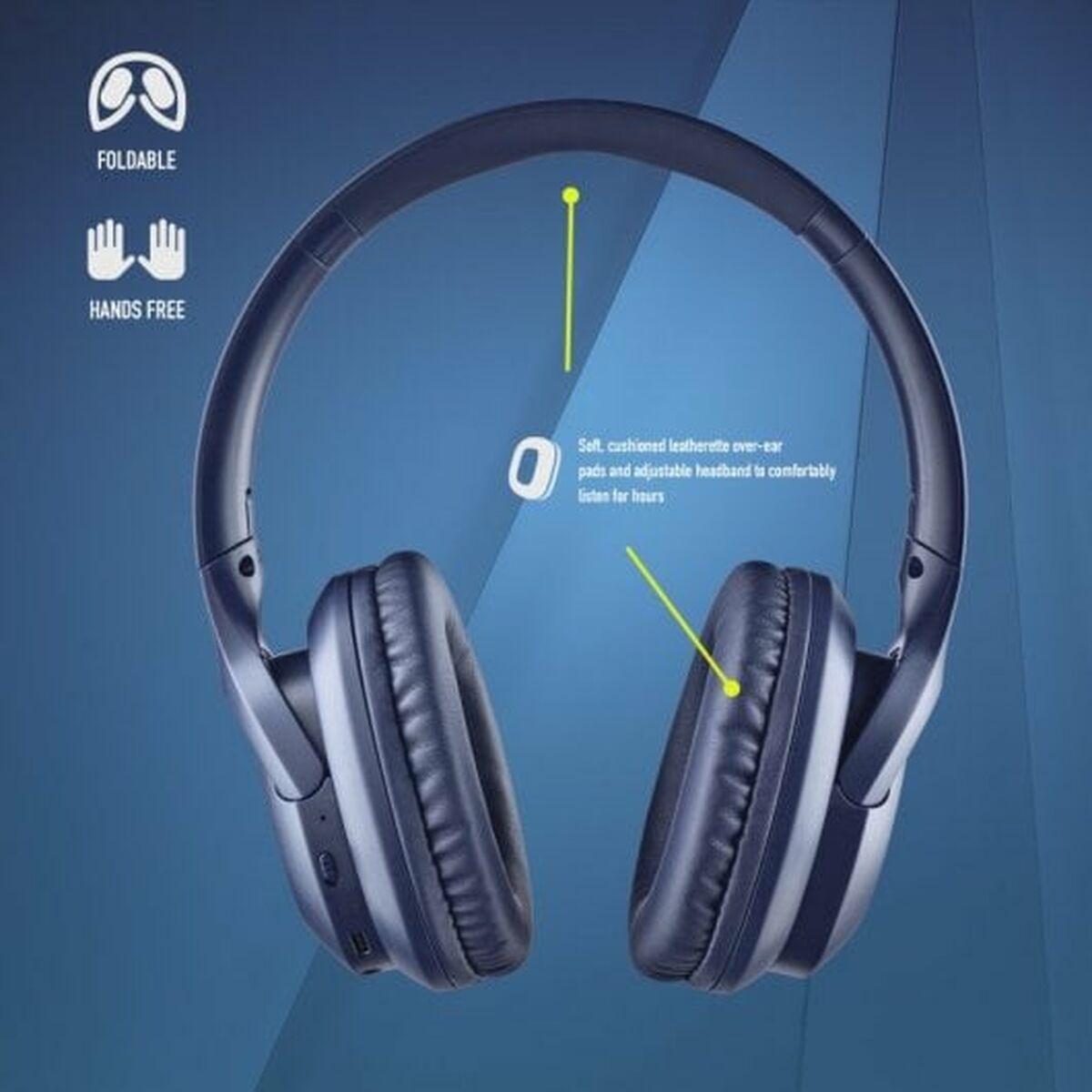 Headphones with Microphone NGS ELEC-HEADP-0398 Blue