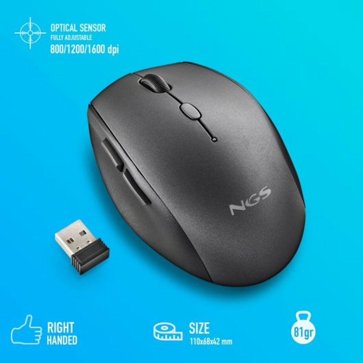 Mouse NGS NGS-MOUSE-1228 Black