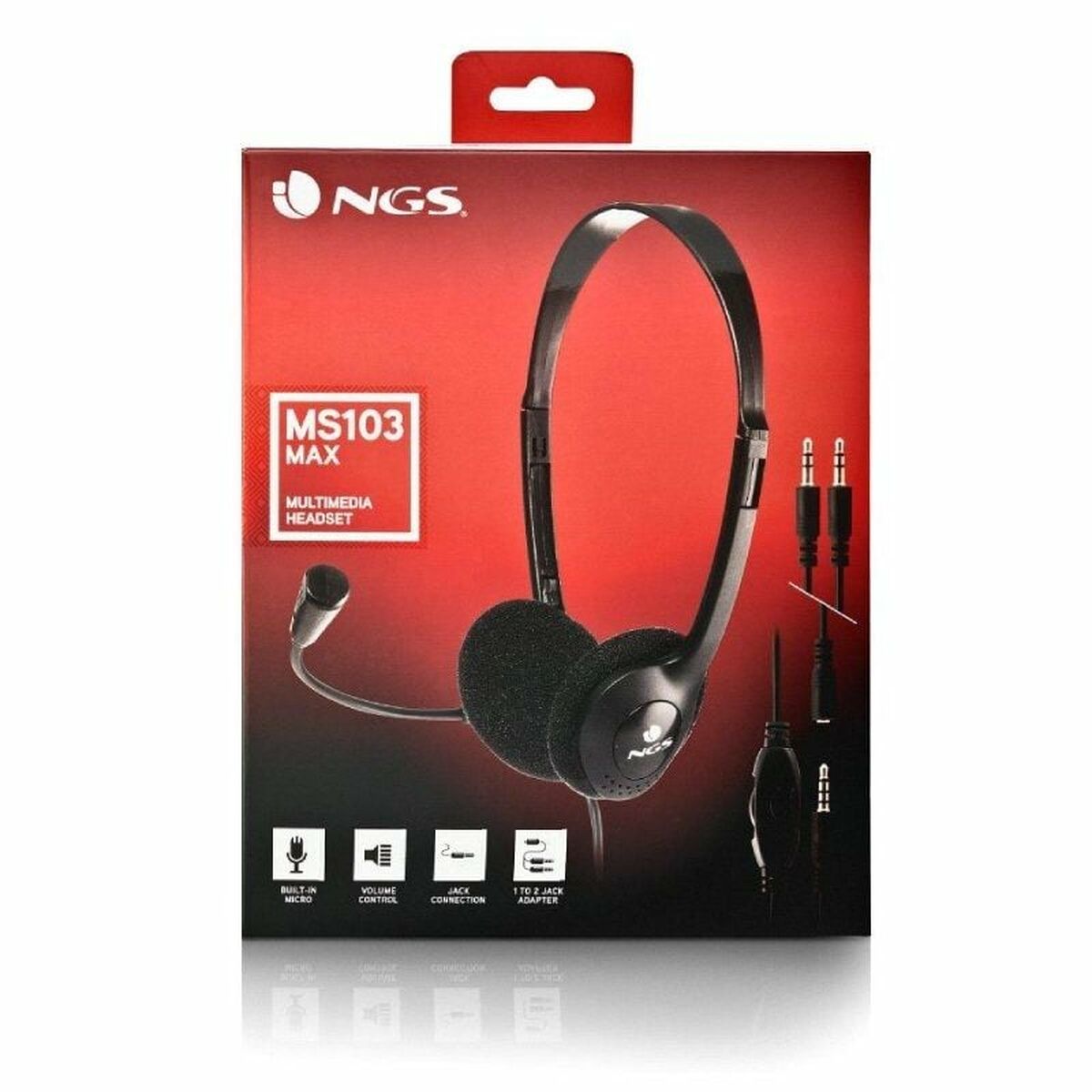 Headphones with Microphone NGS MS103MAX Black