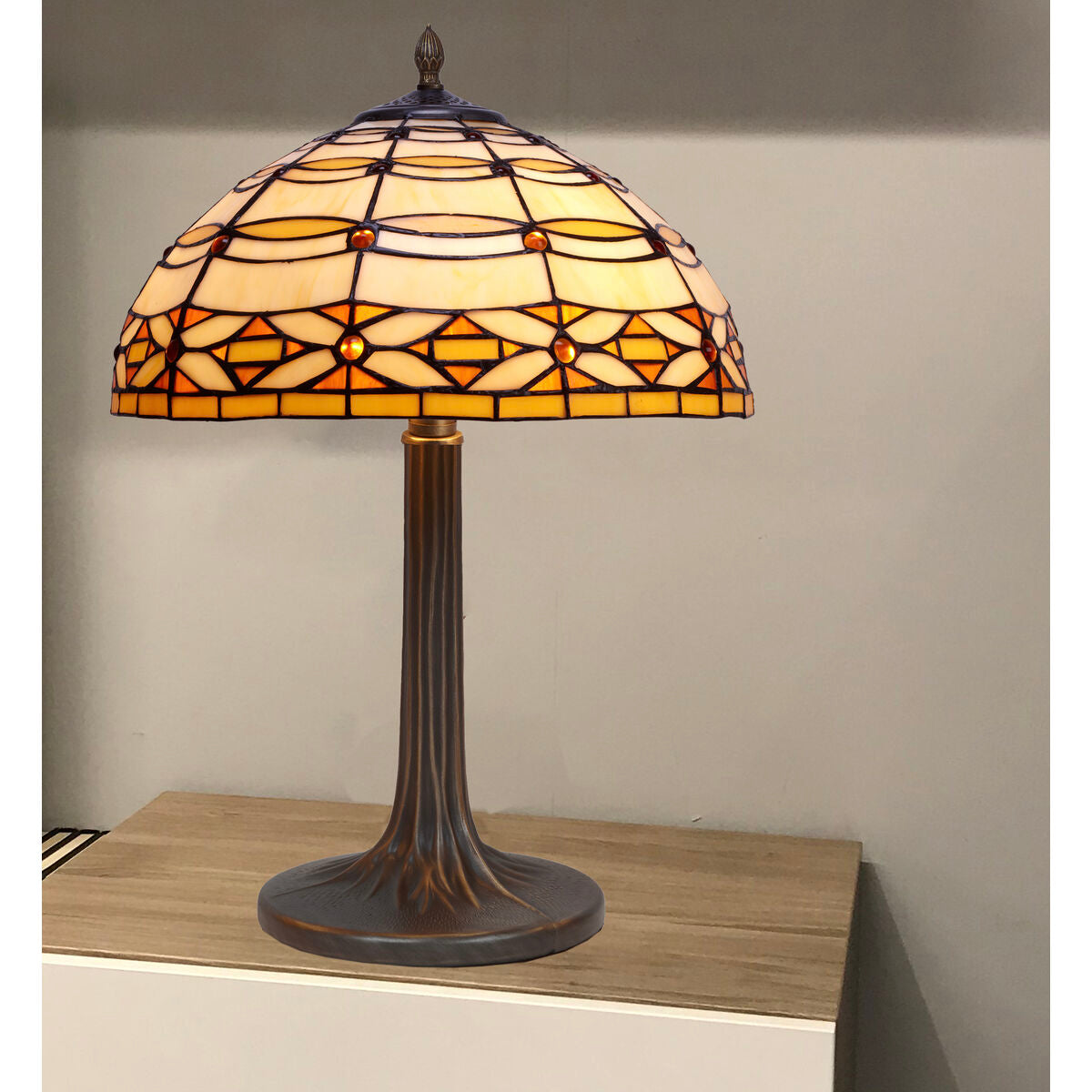 Desk lamp Viro Marfil Ivory Zinc 60 W 40 x 62 x 40 cm